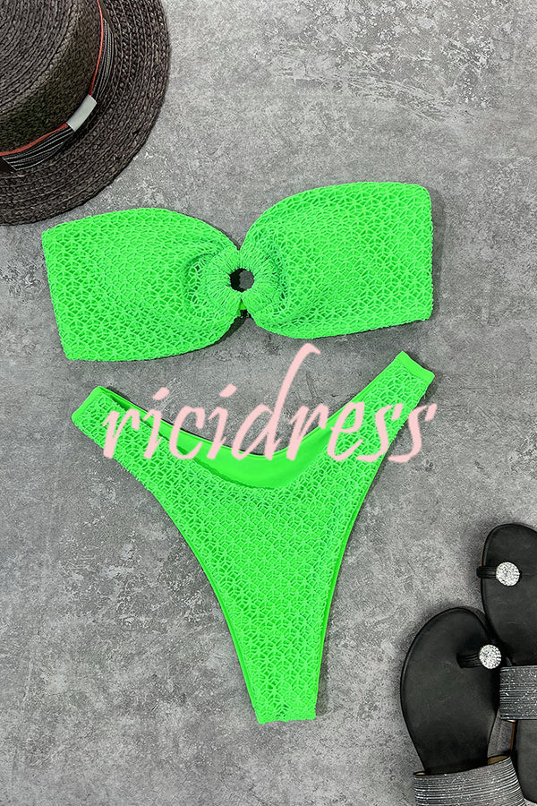Drune Bandeau-Bikini mit Ringausschnitt