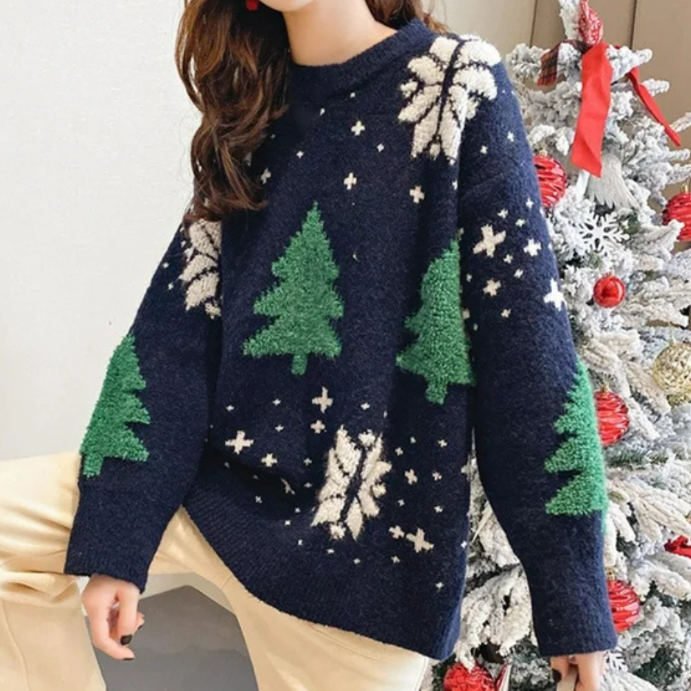 Drune | Stylischer Weihnachtspulli Für Damen Mit Muster
