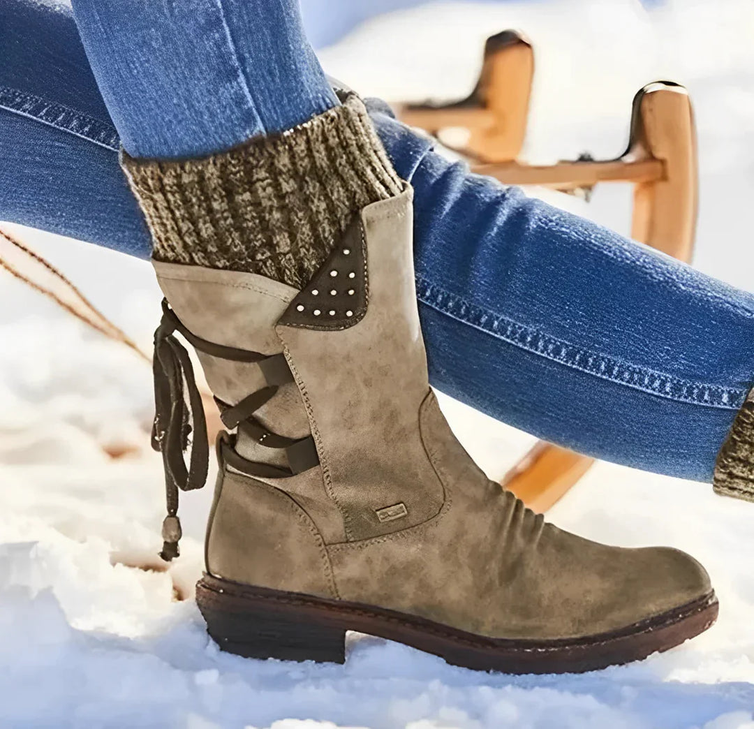 Drune | Damen Winter Orthopädische Unterstützung Wolle Warme Stiefel