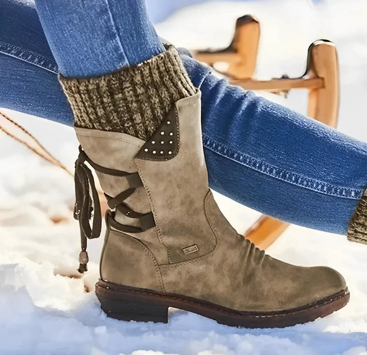 Drune | Damen Winter Orthopädische Unterstützung Wolle Warme Stiefel