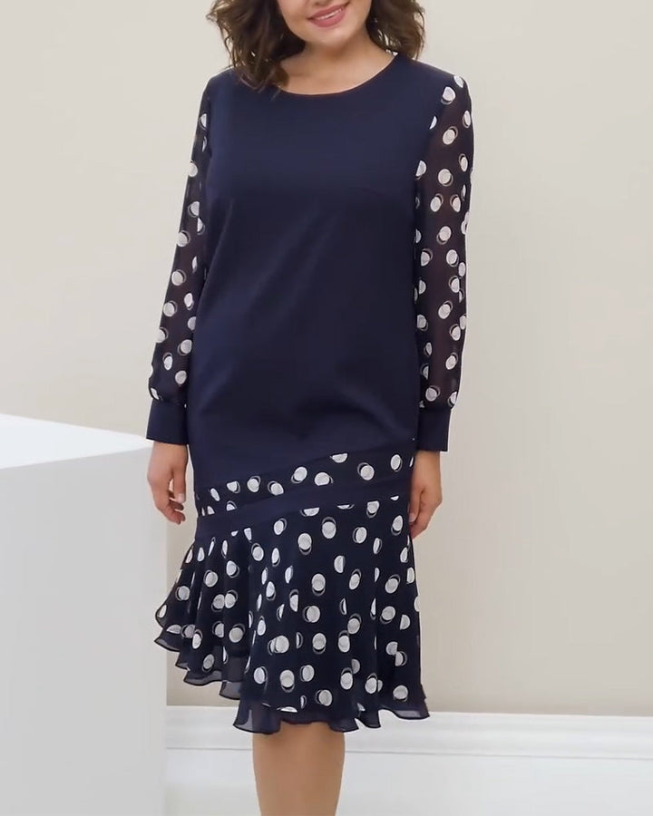 Drune | Rundhals Langarm Polka Dot