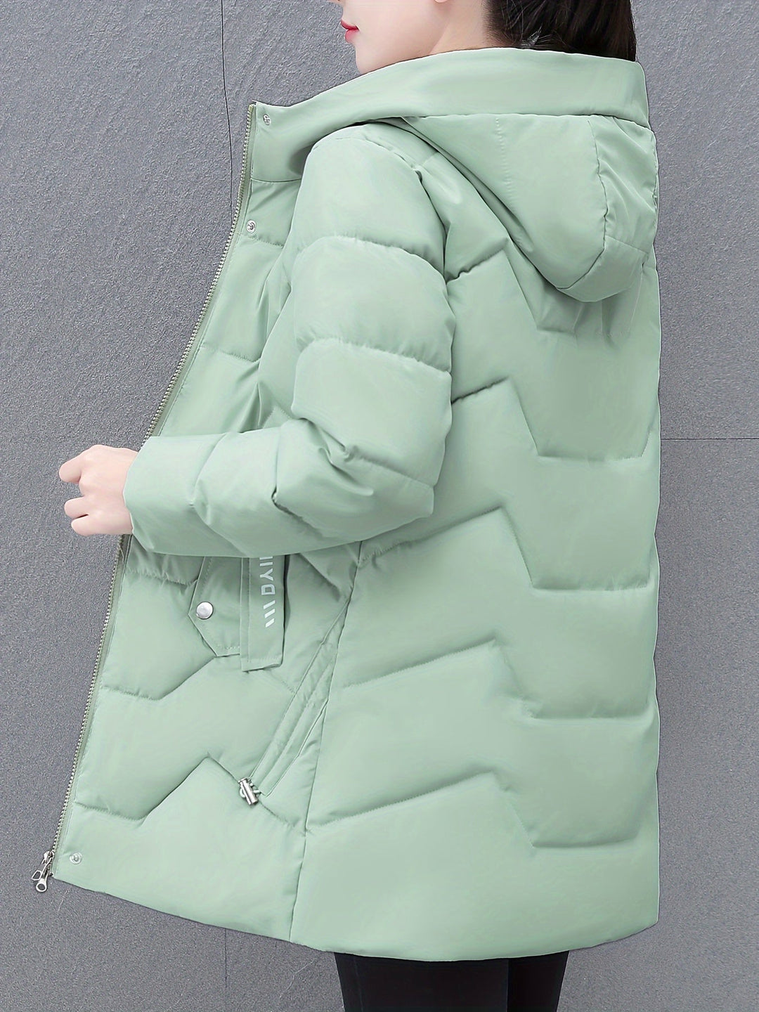 Drune | Langes, lässiges Damen-Daunenjacke mit Kapuze