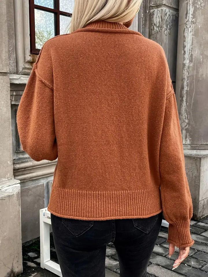 Drune | Rundhals Pullover mit Schultertaschen