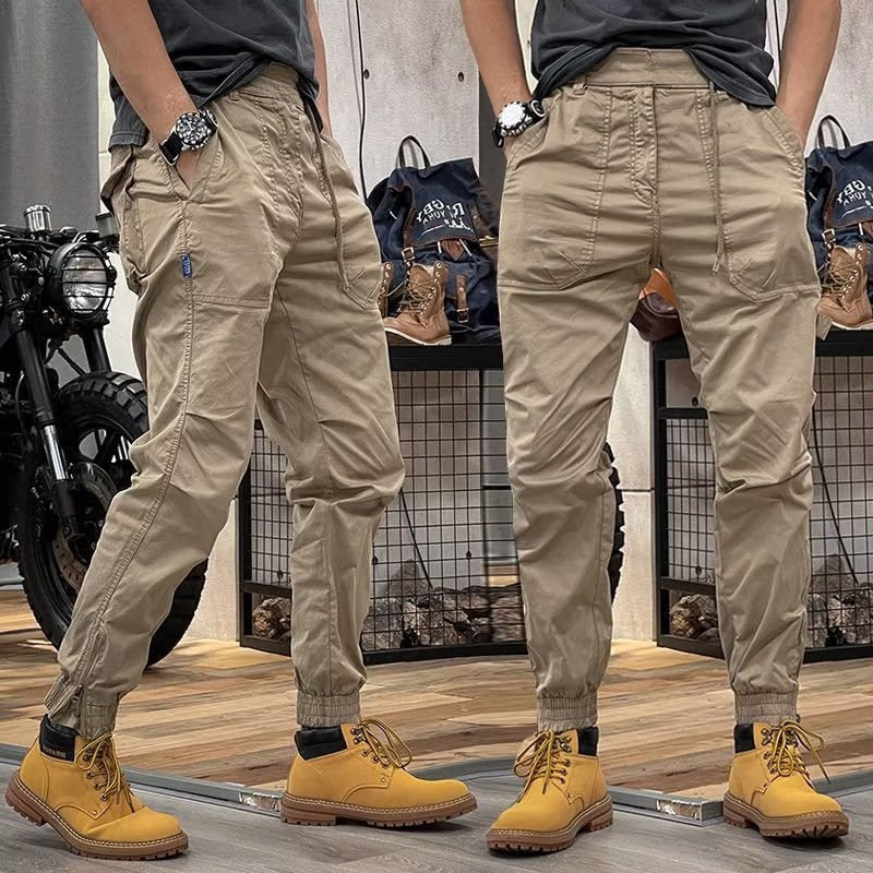 Drune | Retro Herren Latzhose Mit Mehreren Taschen Und Elastischer Taille