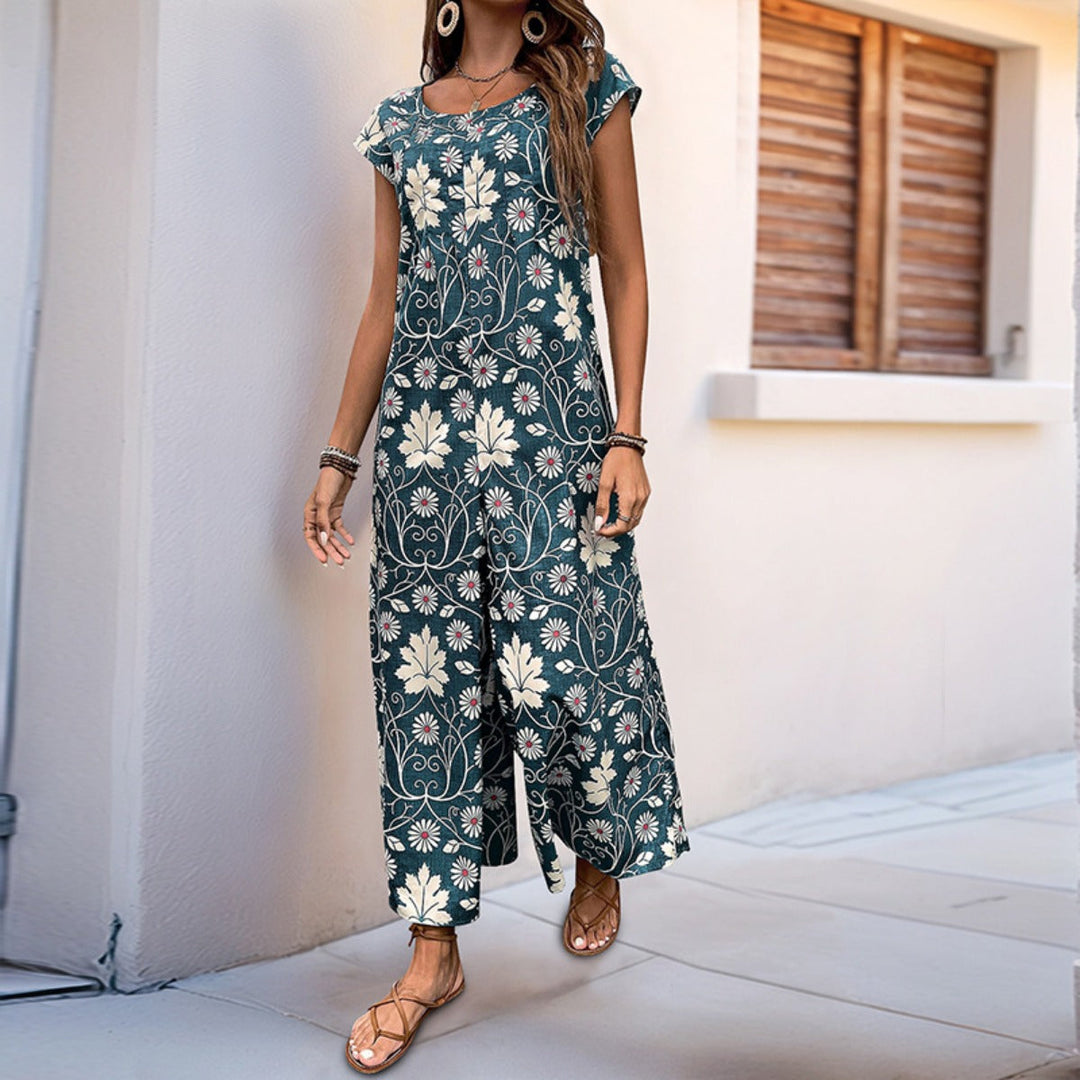 Drune | Lockerer Jumpsuit mit Blumendruck