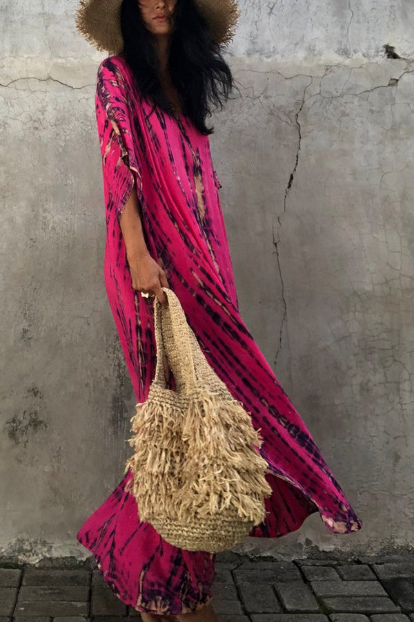Drune Freely – Lockeres Überwurfkleid im Batik-Boho-Stil
