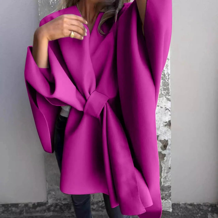 Drune | Cozy knitted long cardigan with batwing sleeves