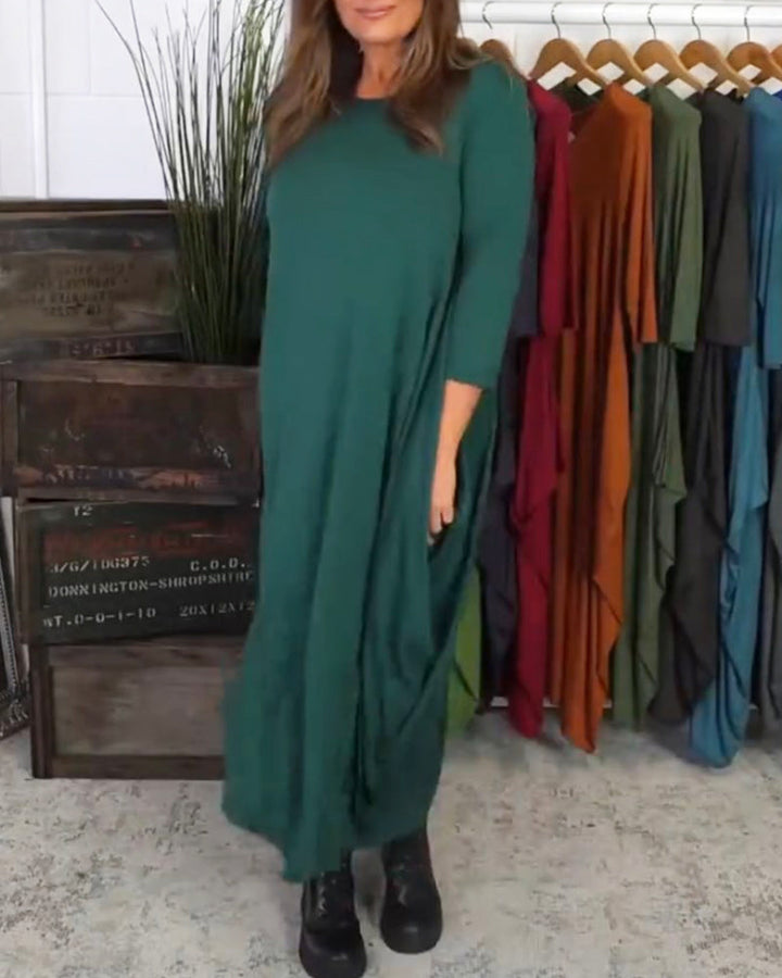 Drune | Einfaches Einfarbiges Freizeitkleid