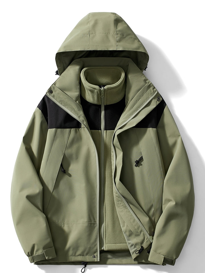 Drune | Winterjacke mit Kapuze 3 in 1 für Frauen, perfekt für Outdoor-Aktivitäten