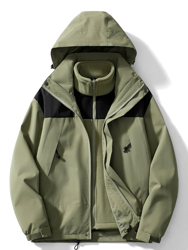 Drune | Winterjacke mit Kapuze 3 in 1 für Frauen, perfekt für Outdoor-Aktivitäten