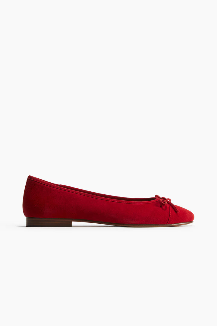Damen elegante Ballerinas mit zartem Schleifenakzent und weichem Obermaterial Drune