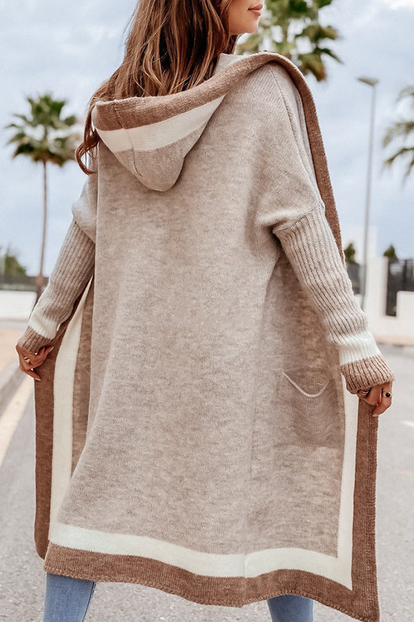 Drune | und Winter Freizeit Alleskönner Kapuzen langer Cardigan Pullover Jacke