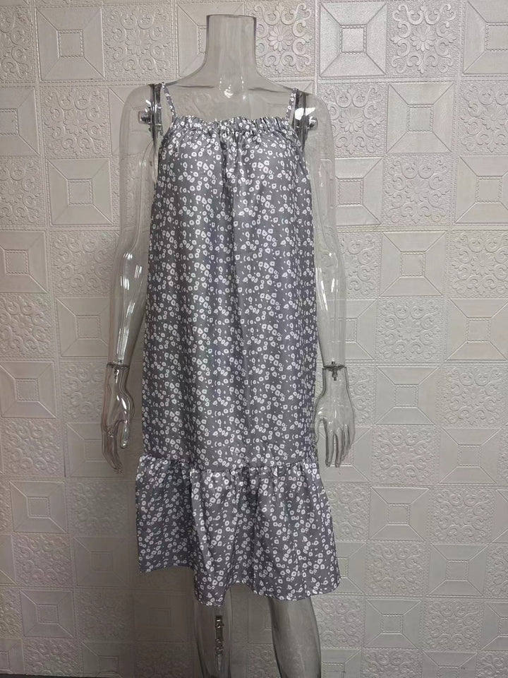 Drune | Großes Pendel floral Hosenträger Weste Kleid