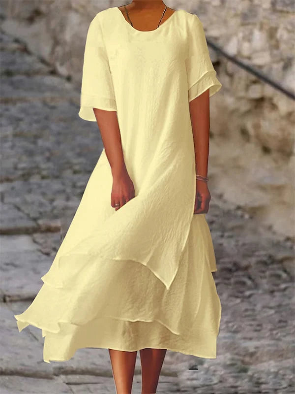 Drune | Schicke Eleganz Blockschlitzkleid