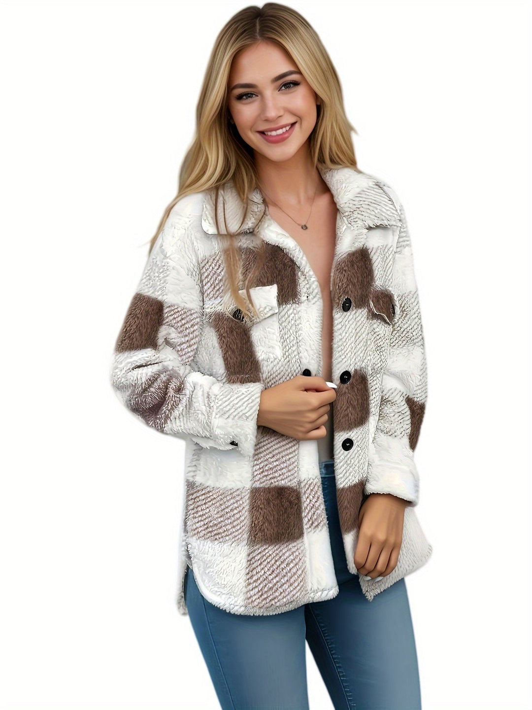 Drune | Karierte Jacke mit weicher Struktur