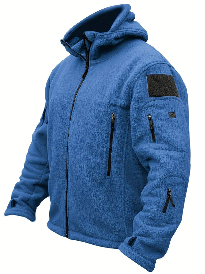 Drune | Fleece-Reißverschluss-Winddichte Outdoorjacke Für Herren - Perfekt für Outdoor-Aktivitäten