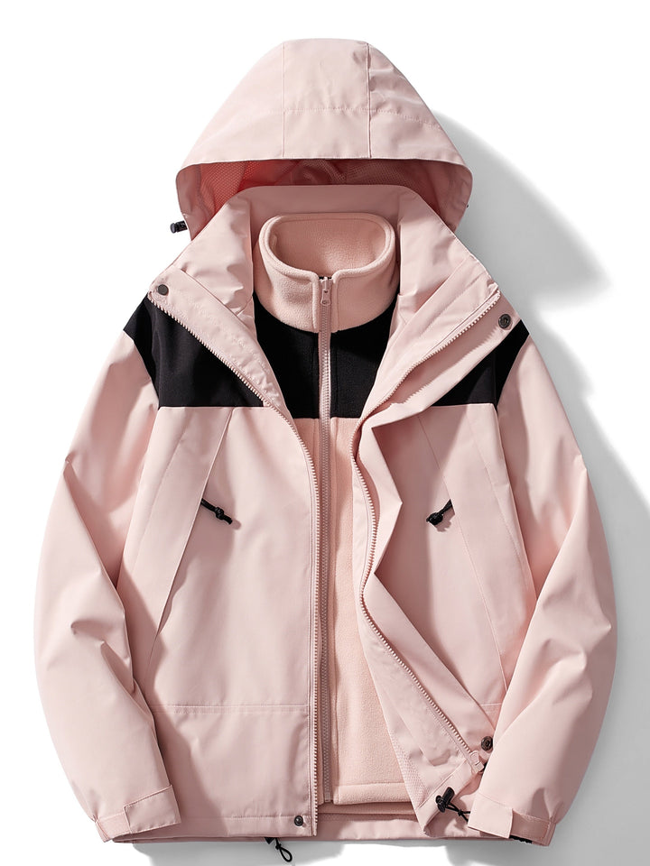Drune | Winterjacke mit Kapuze 3 in 1 für Frauen, perfekt für Outdoor-Aktivitäten