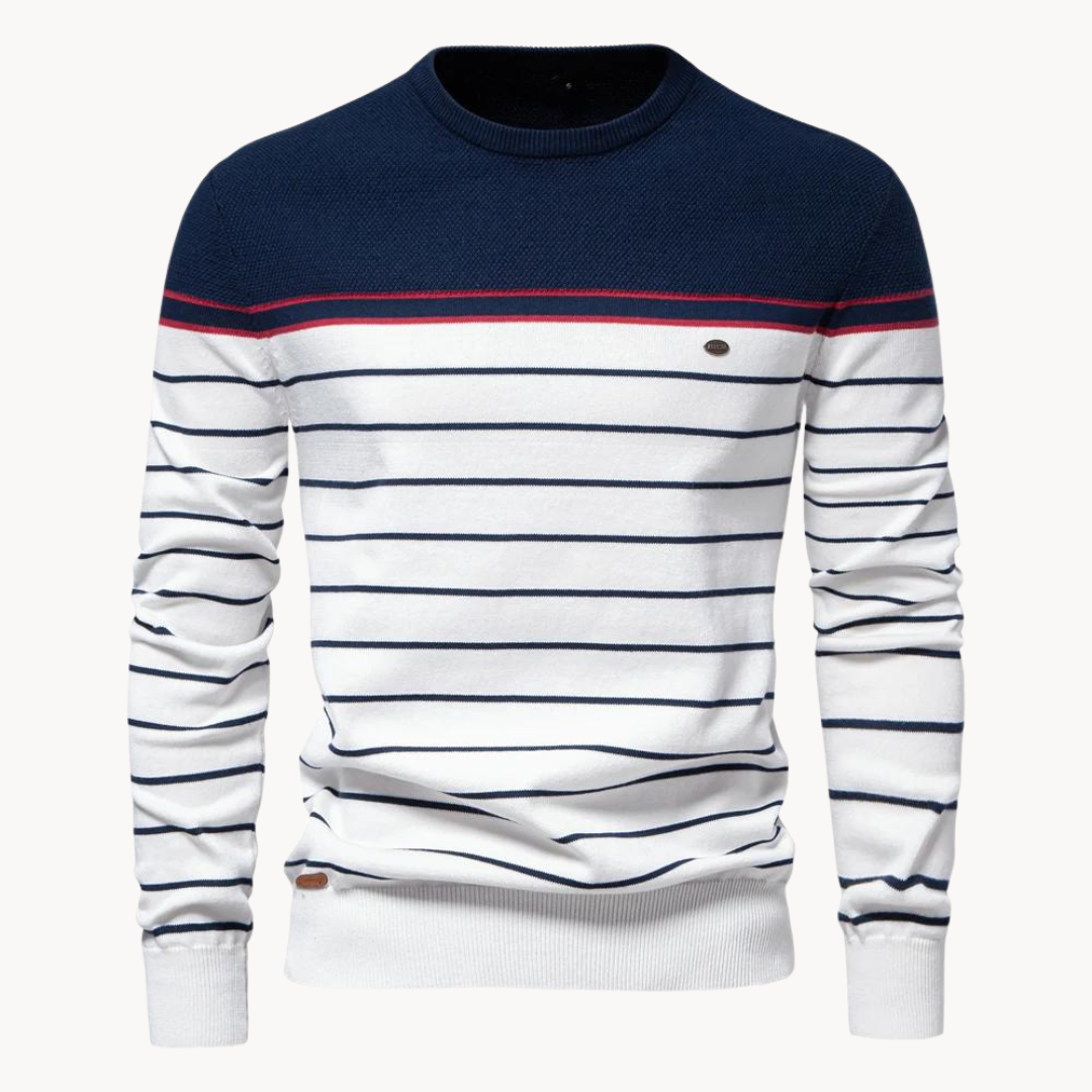 Drune | Baumwollpullover mit Streifenmuster