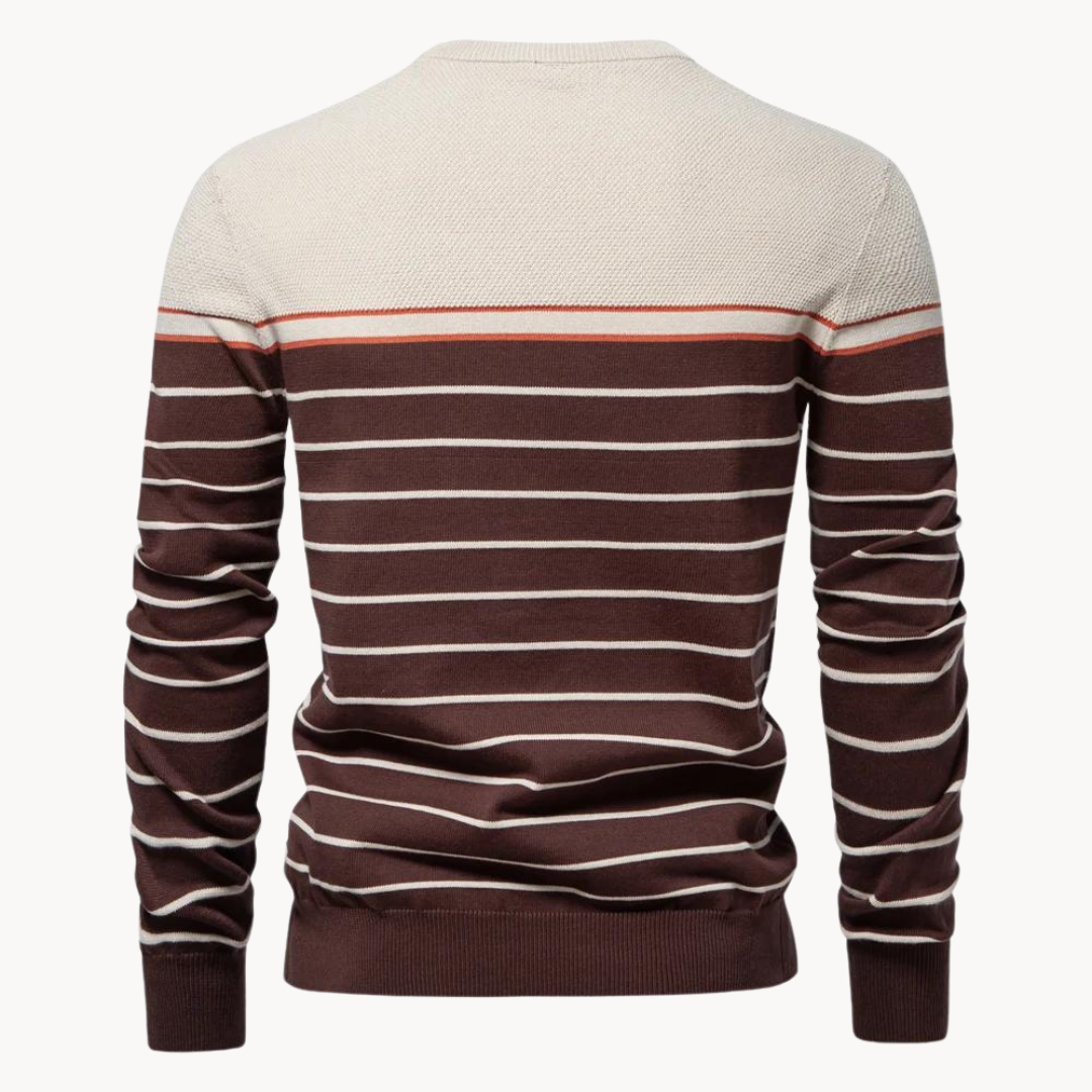 Drune | Baumwollpullover mit Streifenmuster