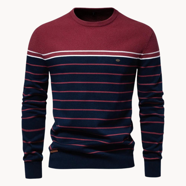 Drune | Baumwollpullover mit Streifenmuster
