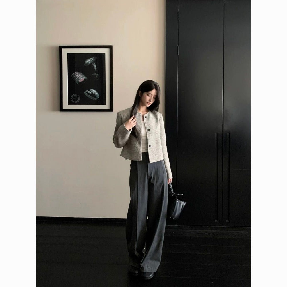 Drune | cropped Blazerjacke mit Knöpfen vorne für Damen - Silvia
