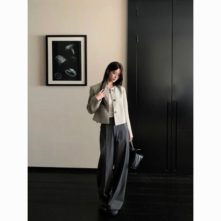 Drune | cropped Blazerjacke mit Knöpfen vorne für Damen - Silvia