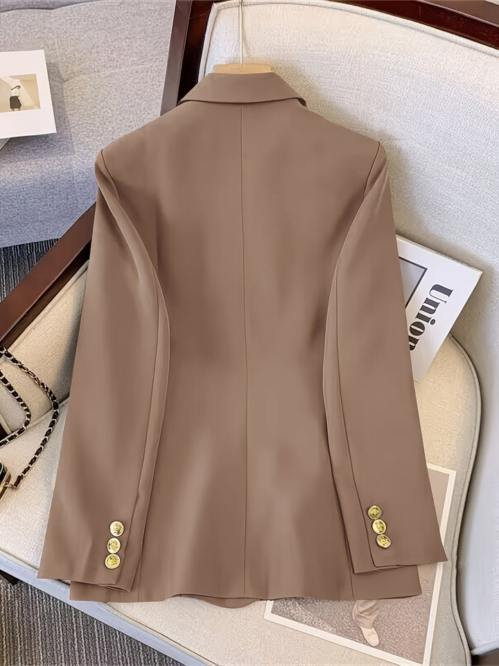Drune | Eleganter Business Slim Blazer mit goldenen Knöpfen Ideal für alle Jahreszeiten