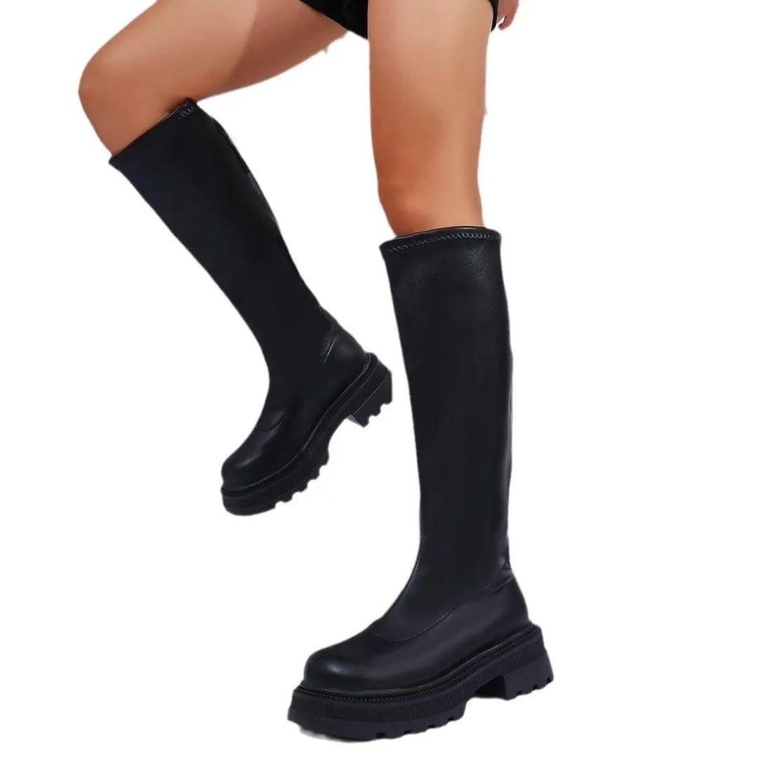 Drune | Long ladies lace-up boots casual