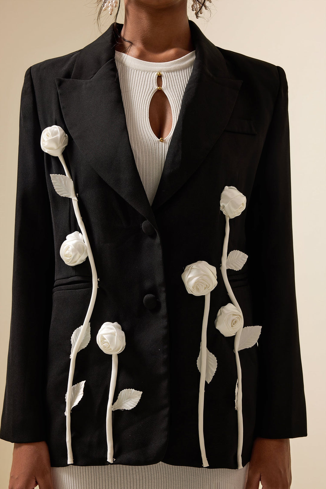 Drune | Kontrast Langarm Blazer Jacke