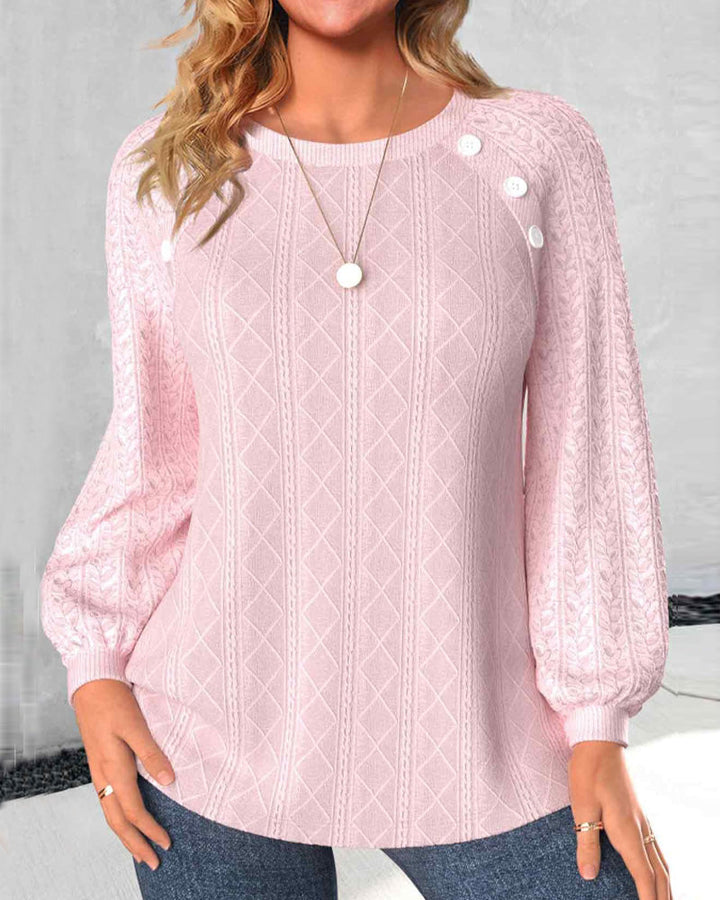 Drune | Einfarbiges Sweatshirt mit Knöpfen