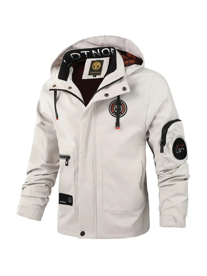 Drune | Leichte Herren Outdoor-Jacke, winddicht und wasserdicht mit Kapuze