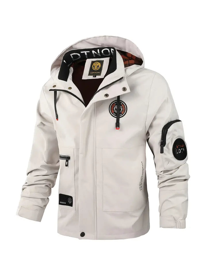 Drune | Leichte Herren Outdoor-Jacke, winddicht und wasserdicht mit Kapuze