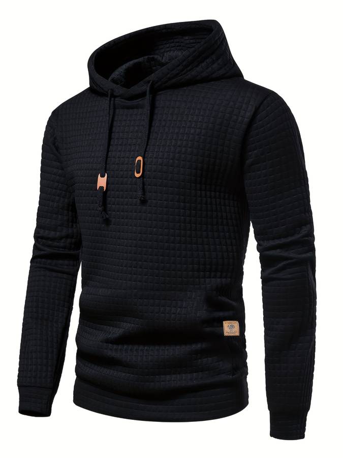 Drune - Lässiger Waffelmuster Hoodie für Männer