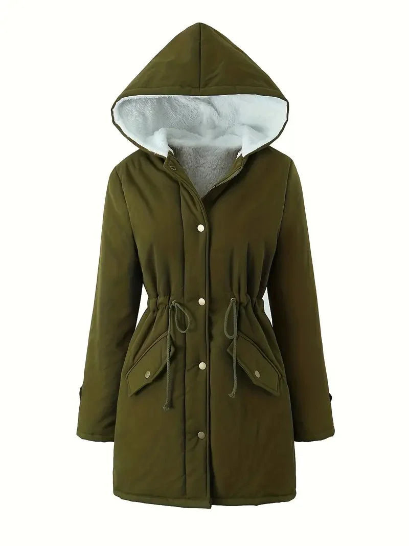 Drune | Fleece-Futter Parka - Warm & Leicht - Verstellbare Taille - Legere Winterbekleidung