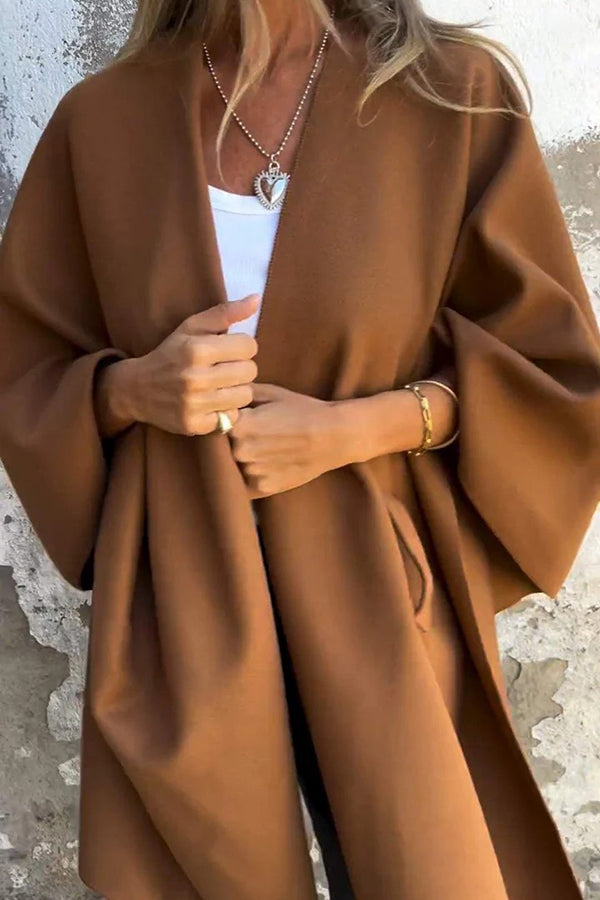 Drune | lässige V-Ausschnitt Stola Cape Jacke