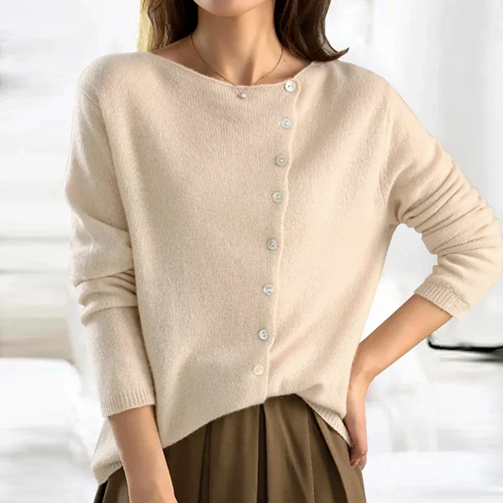 Drune | Knopfverschluss runder Hals Cardigan