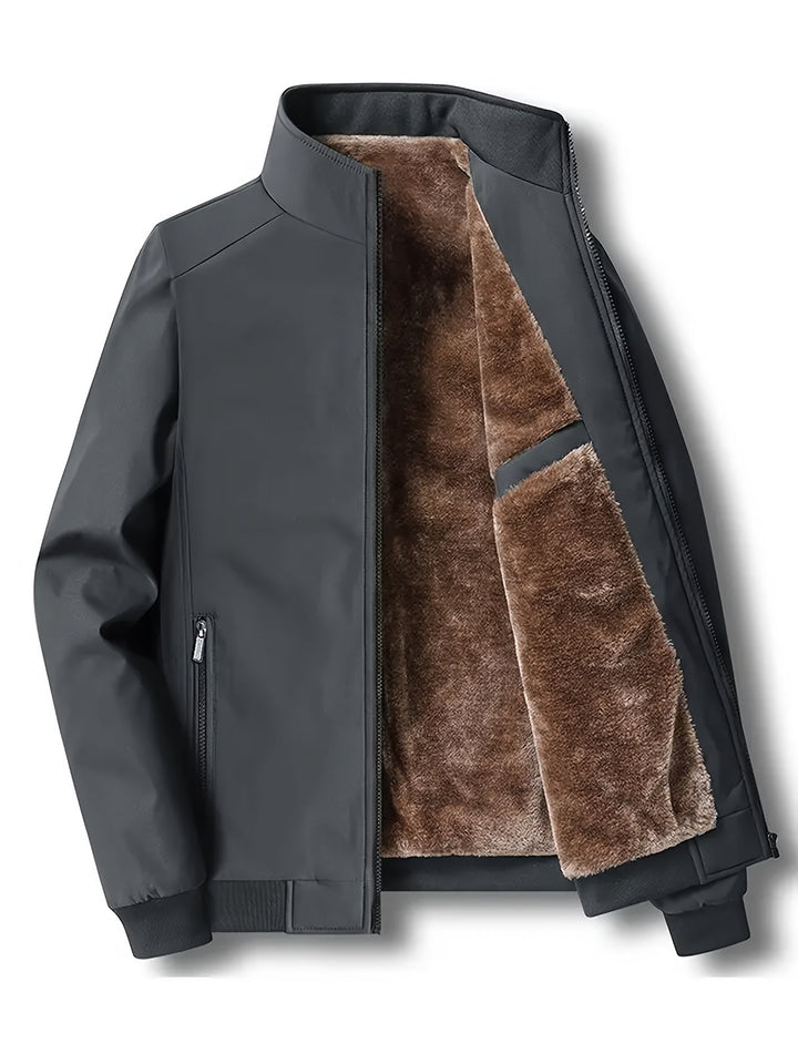 Drune | Winddichte Jacke mit Imitiertem Pelzfutter Polyester Warm und Komfortabel