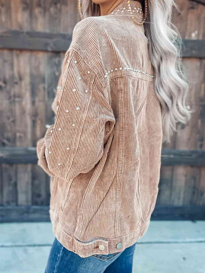 Drune | Nietenkragenknopfhemdjacke