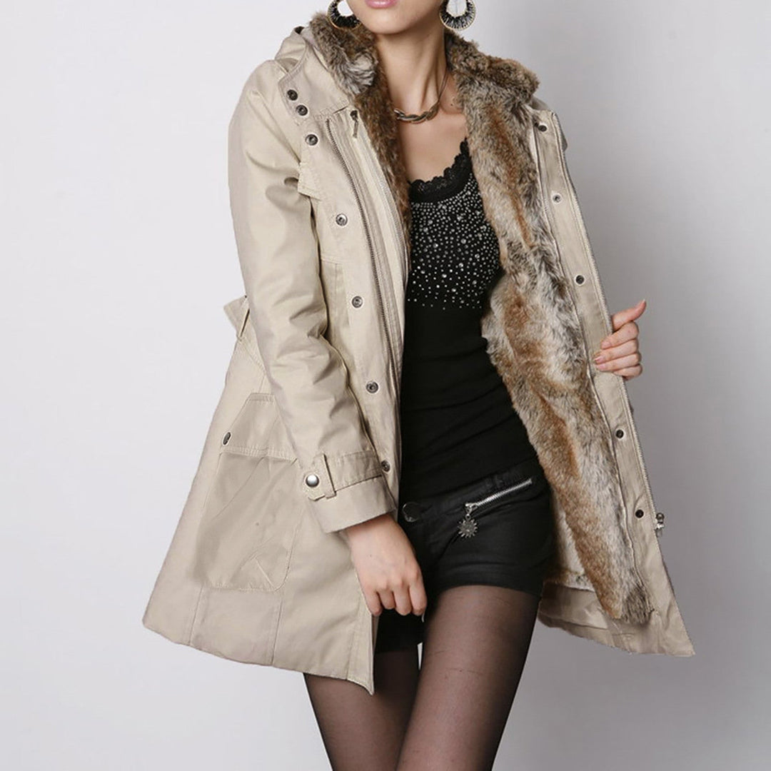 Drune | Gefütterter Damen ParkA-mit Gürtel und Schicken Details