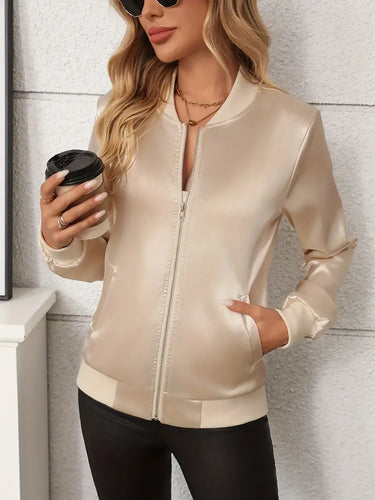 Drune | Damen Einfarbige Zip up Jacke