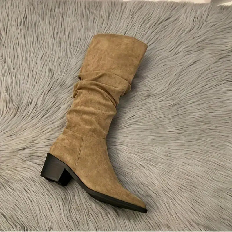 Drune | Robuste Stiefel mit Spitzem Zehen und Dicker Ferse für Damen