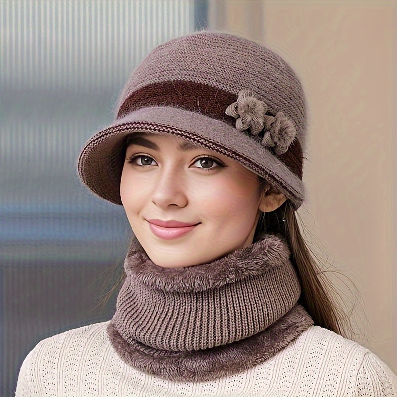 Drune | Schickes Winter Stilvolles Gestricktes Set für Frauen