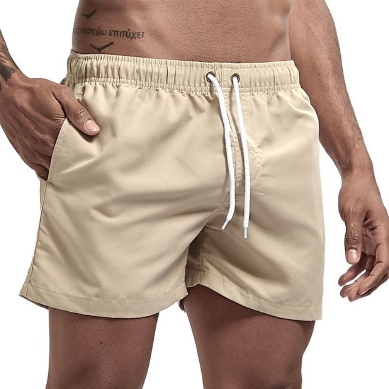 Drune | Einfarbige Herrenstrandshorts Schnelltrocknend
