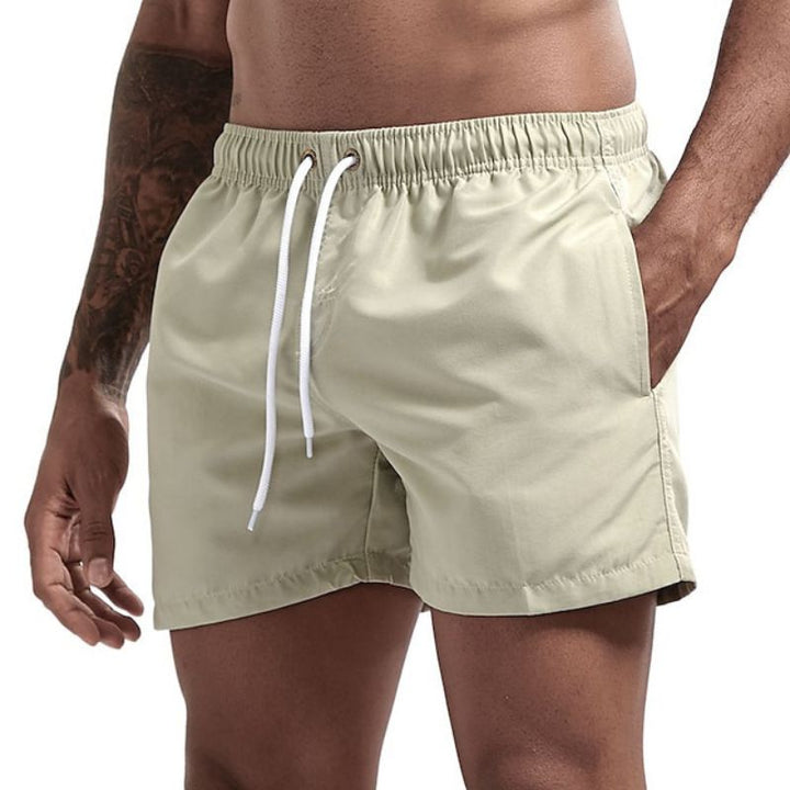 Drune | Einfarbige Herrenstrandshorts Schnelltrocknend