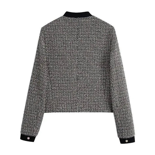 Drune | Elegante Schleifen-Bindung Frauen Tweed Jacke