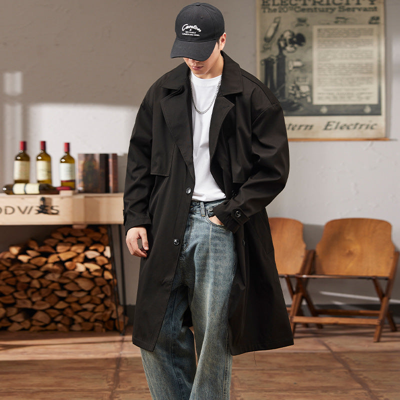 Drune | Trenchcoat Adjustable Passform Modernes Langdesign