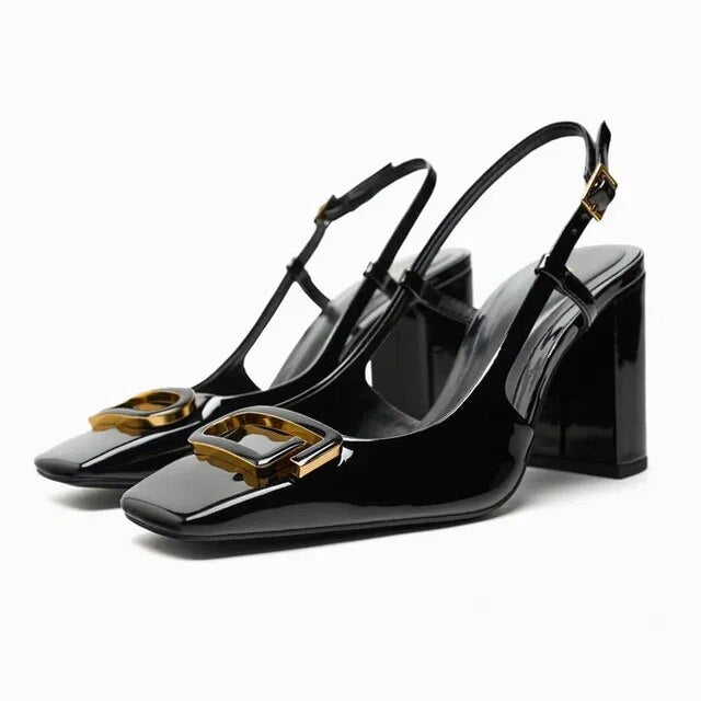 Drune | Elegante Damen Sling Back Schuhe Moderne Büro High Heels