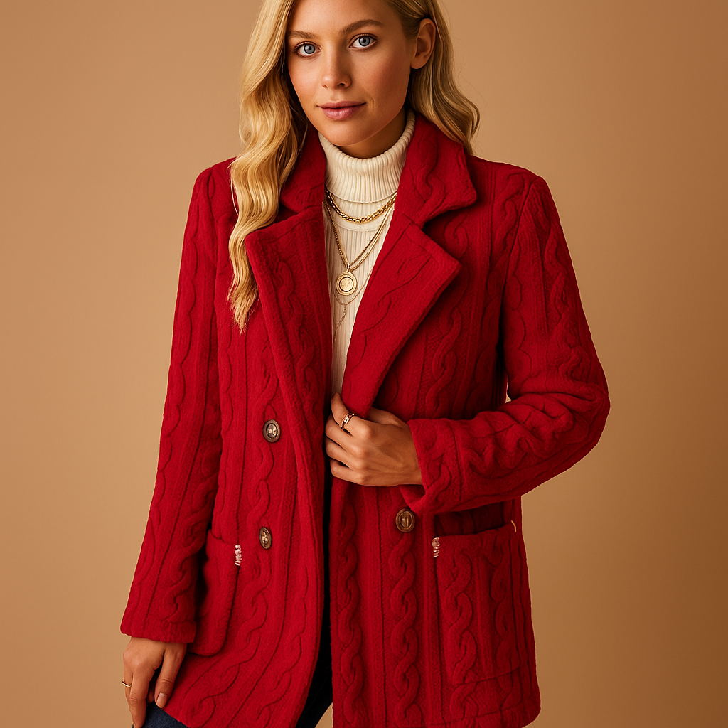 Drune | Lange Teddy Damen Winterjacke mit Knöpfen
