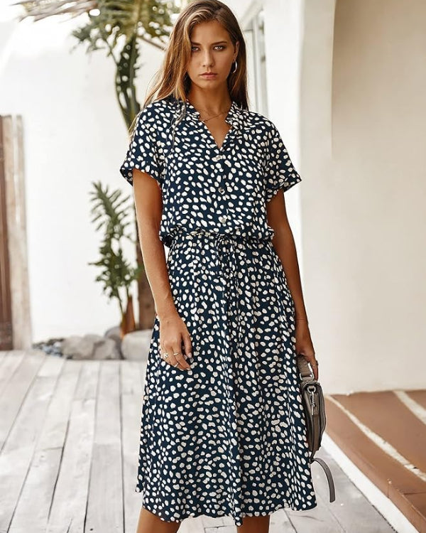 Drune | Elegantes Vintage Midi Kleid Für Damen Für Den Sommer