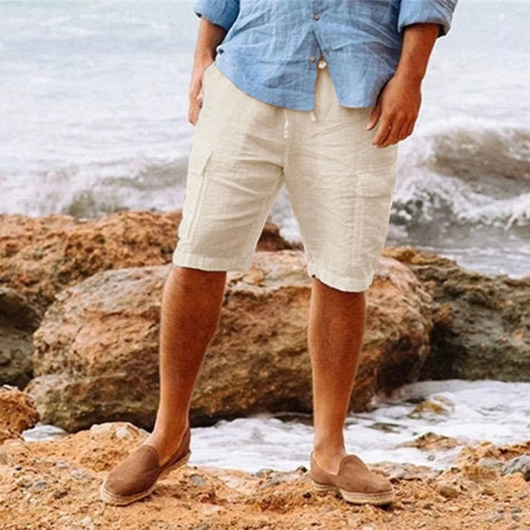 Drune | Elegante Leinen Shorts Für Männer